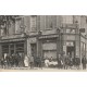 77 MEAUX. Belle animation devant l'Hôtel Restaurant de la Gare 1908