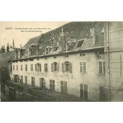 2 Cpa 54 NANCY. Bonneterie bombardée rue du Général-Drouot et Café Porte Saint-Nicolas 1903