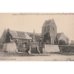 50 GREVILLE. Eglise, Monument aux Morts de la guerre et Statue de Millet 1924