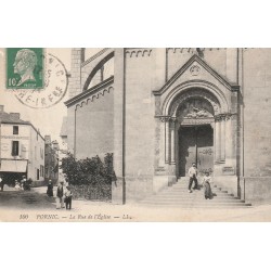 44 PORNIC. Rue de l'Eglise avec Horlogerie Bijouterie 1924