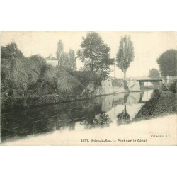 2 cpa 93 NOISY-LE-SEC. Pont sur Canal et Statue Jeanne d'Arc 1919