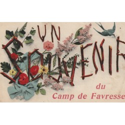 51 CAMP DE FAVRESSE. Un Souvenir d'un camp de Militaires 1919