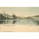 2 cpa NAMECHE. Eglise et Pont bords de la Meuse vers 1900