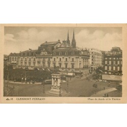 5 cpa 63 CLERMONT-FERRAND. Théâtre Place Jade, Préfecture, Square Blaise-Pascal, Jardin des Plantes et Hôtel