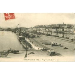 4 cpa 62 BOULOGNE-SUR-MER. Port, Plage, Jetées et Casino