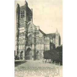 6 cpa EGLISE CATHEDRALE Auxerre Lyon Angoulême Rennes Laon Metz