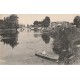 37 SAINT-AVERTIN. Pêcheur en barque sur les Bords du Cher 1922