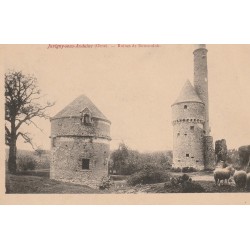 61 JUVIGNY-SOUS-ANDAINE. Ruines de Bonvouloir avec moutons vers 1900