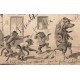 HUMOUR. Animaux Cochon et Singes habillés à la Chienlit Vins et liqueurs 1904