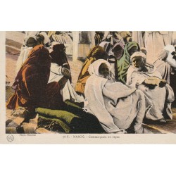 Maroc RABAT. Commerçants au repos 1928